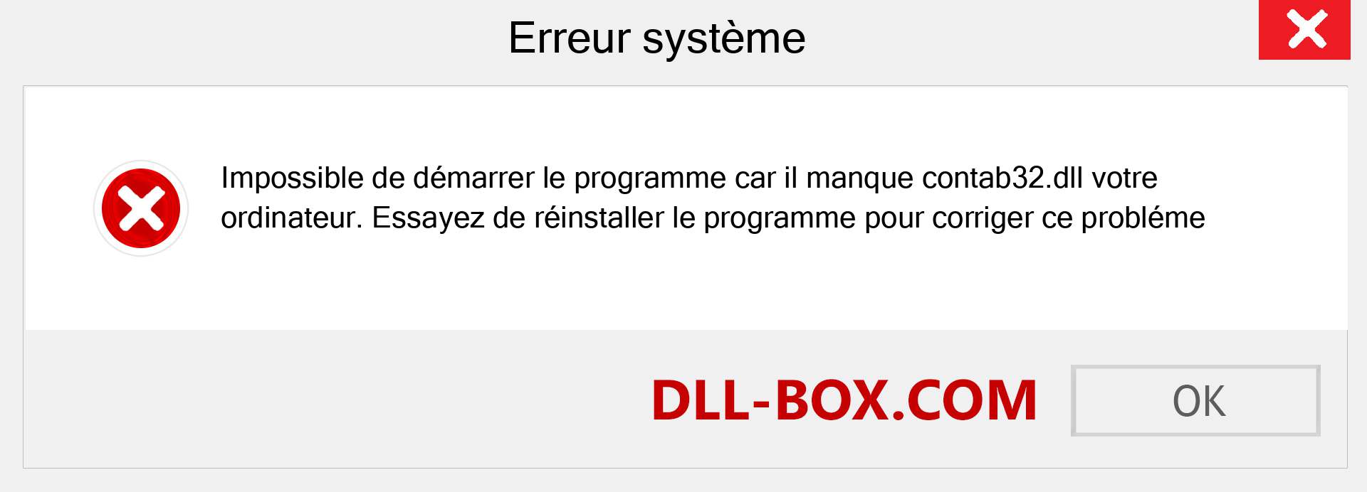 Le fichier contab32.dll est manquant ?. Télécharger pour Windows 7, 8, 10 - Correction de l'erreur manquante contab32 dll sur Windows, photos, images